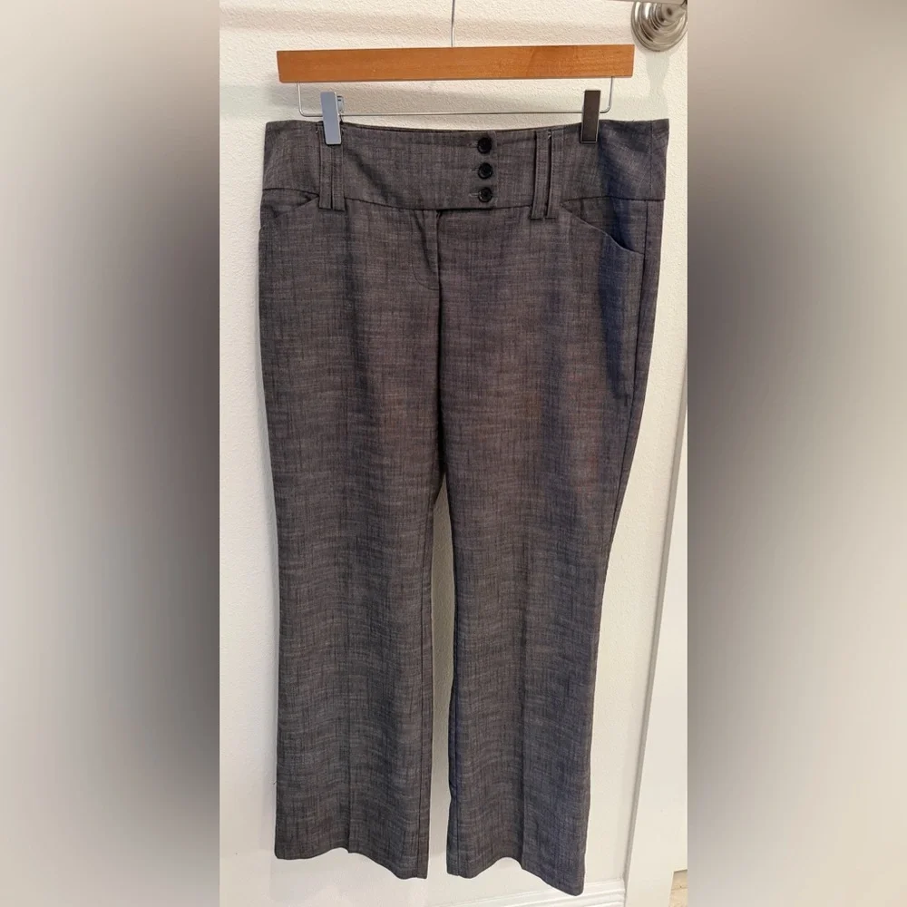 Tracy Evans Limited - Charcoal Gray Boot-Cut Dress Pants - Picture 3 of 15
